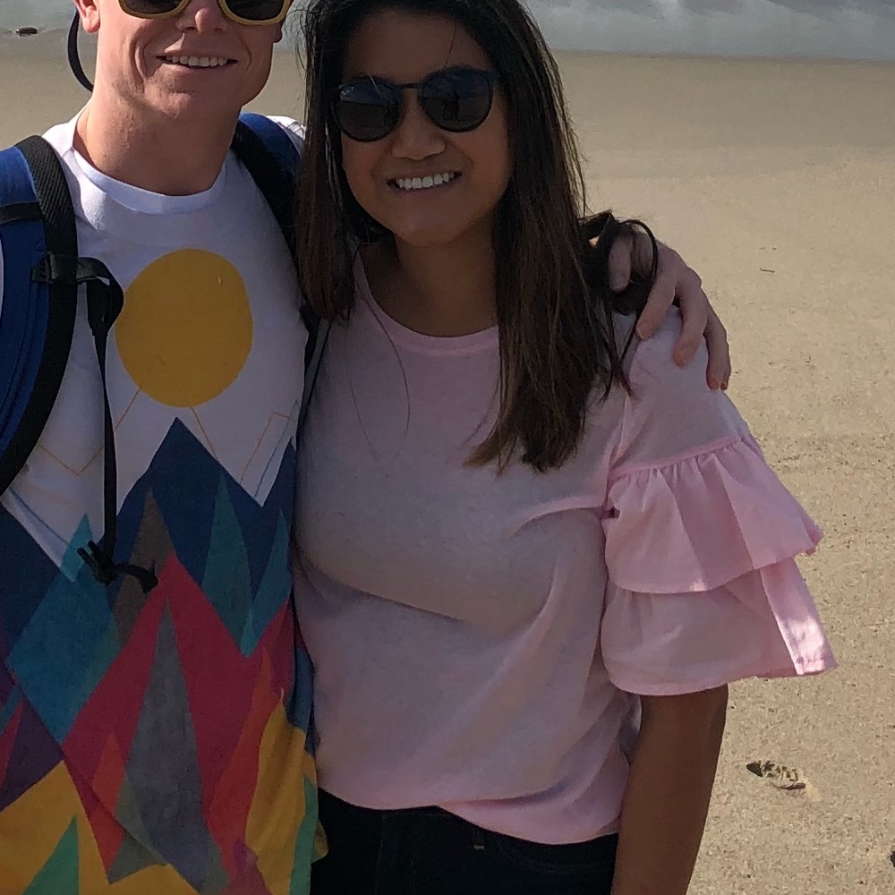 3/$20 H&M pink ruffle sleeve top